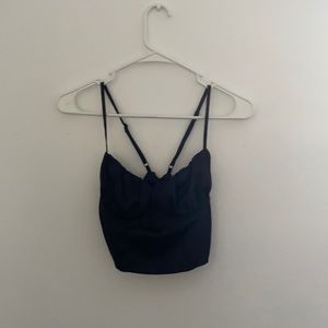 Black top with tie back